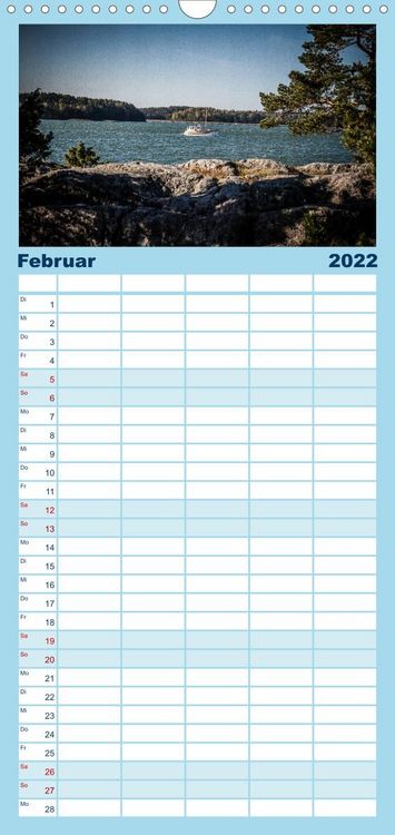 Produktbild: Familienplaner S&uuml;dwestk&uuml;ste Finnland (Wandkalender 2022 , 21 cm x 45 cm, hoch)