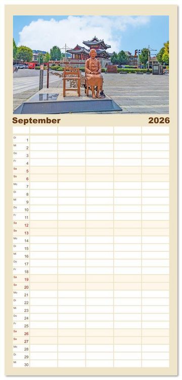 Produktbild: Familienplaner 2026 - Zauberhaftes S&uuml;dkorea Landschaften, St&auml;dte und Kultur mit 5 Spalten (Wandkalender, 21 x 45 cm) CALVENDO
