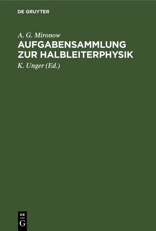 Produktbild: Aufgabensammlung zur Halbleiterphysik