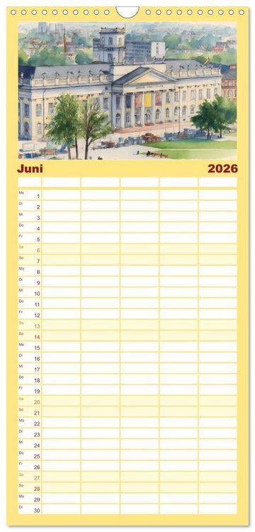 Produktbild: Familienplaner 2026 - DOCUMENTA-Stadt Kassel mit 5 Spalten (Wandkalender, 21 x 45 cm) CALVENDO