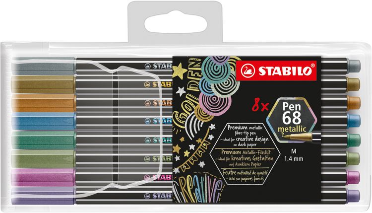 Produktbild: STABILO Filzstift Pen 68 metallic - 8 St&uuml;ck