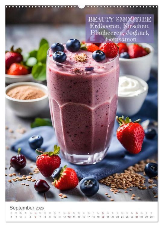 Produktbild: Vitamine im Glas - Gesunde Smoothie Kreationen (hochwertiger Premium Wandkalender 2026 DIN A2 hoch), Kunstdruck in Hochglanz