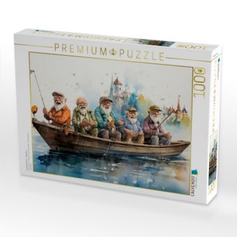 Produktbild: CALVENDO Puzzle Lustige Rentner - Angeltour | 1000 Teile Lege-Gr&ouml;&szlig;e 64x48cm Foto-Puzzle f&uuml;r gl&uuml;ckliche Stunden