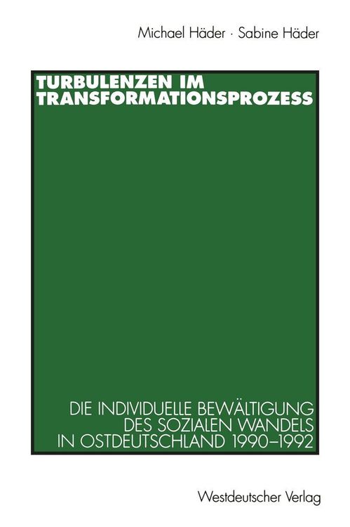 Produktbild: Turbulenzen im Transformationsproze&szlig;