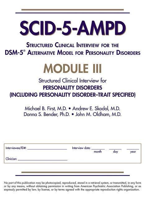Produktbild: Structured Clinical Interview for the DSM-5&reg; Alternative Model for Personality Disorders (SCID-5-AMPD) Module III