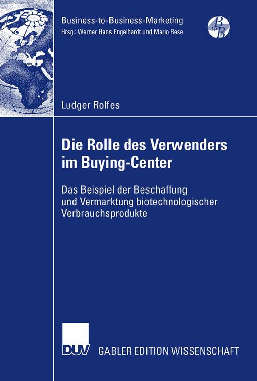 Produktbild: Die Rolle des Verwenders im Buying-Center