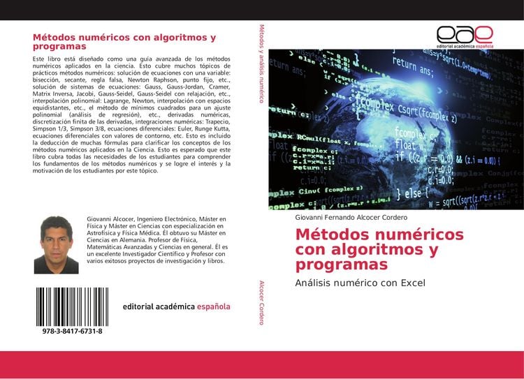 Produktbild: M&eacute;todos num&eacute;ricos con algoritmos y programas