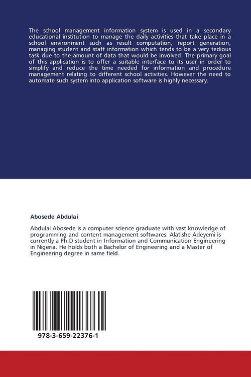 Produktbild: Design and Implementation of a School Management Information System