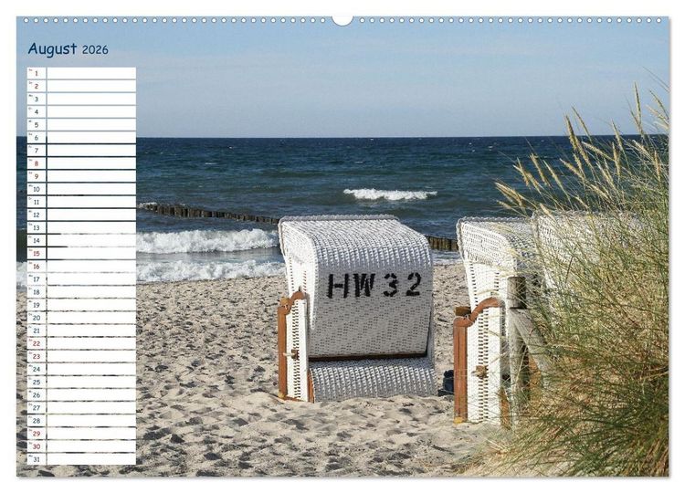 Produktbild: K&uuml;hlungsborn Geburtstagsplaner (hochwertiger Premium Wandkalender 2026 DIN A2 quer), Kunstdruck in Hochglanz