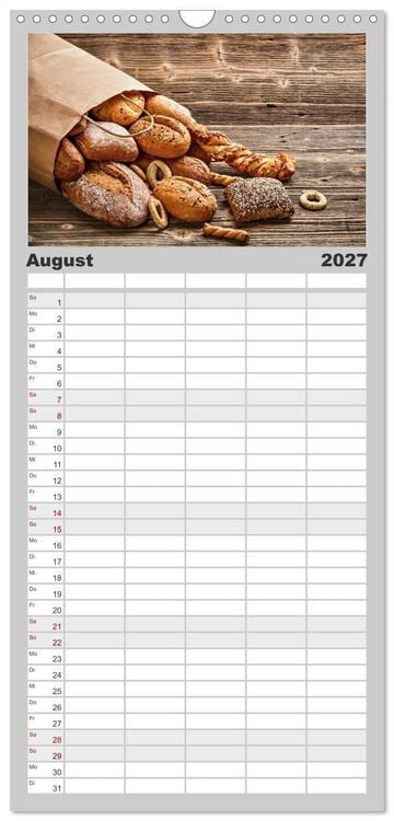 Produktbild: Familienplaner 2027 - Mein Brotkalender mit 5 Spalten (Wandkalender, 21 x 45 cm) CALVENDO