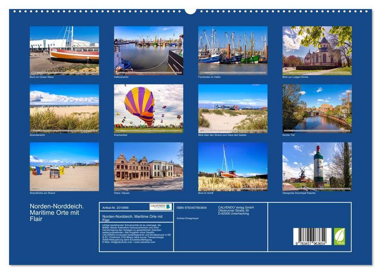 Produktbild: Norden-Norddeich. Maritime Orte mit Flair (hochwertiger Premium Wandkalender 2026 DIN A2 quer), Kunstdruck in Hochglanz