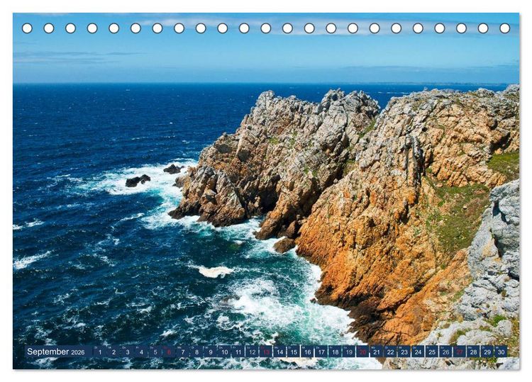 Produktbild: Die Bretagne - Eine Reise zum Ende der Welt (Tischkalender 2026 DIN A5 quer), CALVENDO Monatskalender
