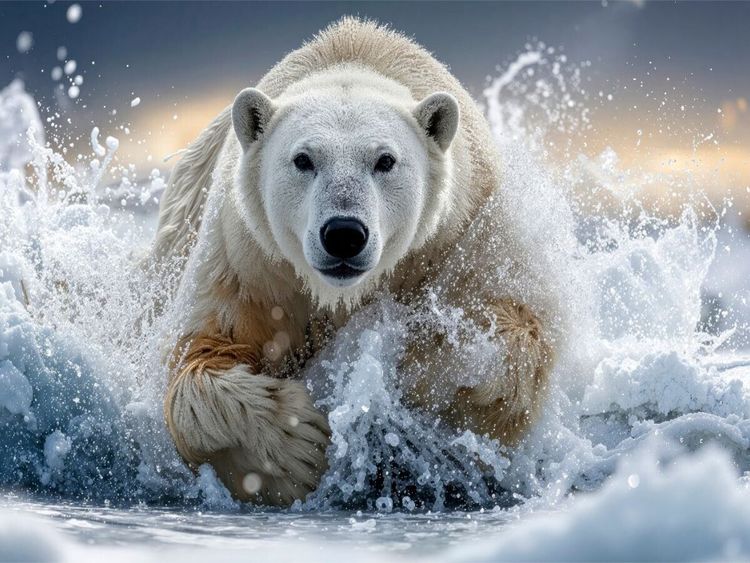Produktbild: CALVENDO Puzzle Mit voller Kraft ins Wasser - um sich die Beute zu sichern | 1000 Teile Lege-Gr&ouml;&szlig;e 64x48cm Foto-Puzzle f&uuml;r gl&uuml;ckliche Stunden
