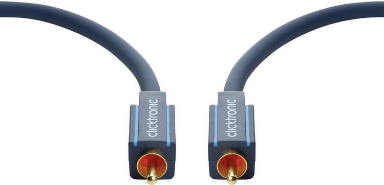 Produktbild: Clicktronic Cinch-Digital Digital-Audio Anschlusskabel [1x Cinch-Stecker - 1x Cinch-Stecker] 20 m Blau