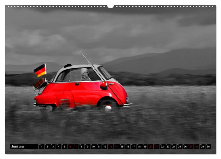 Produktbild: Historische Kleinwagen Made in Germany ART GALERIE (hochwertiger Premium Wandkalender 2026 DIN A2 quer), Kunstdruck in Hochglanz