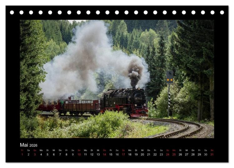 Produktbild: Dampferlebnis im Harz (Tischkalender 2026 DIN A5 quer), CALVENDO Monatskalender