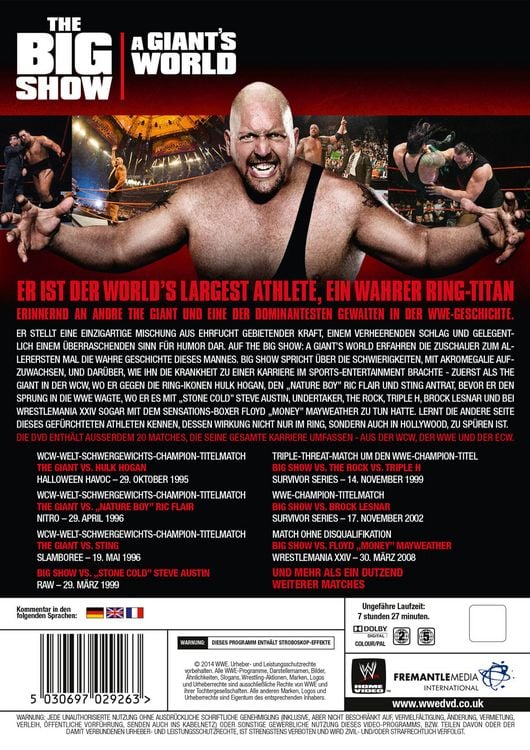 Produktbild: The Big Show - A Giant's World [3 DVDs]