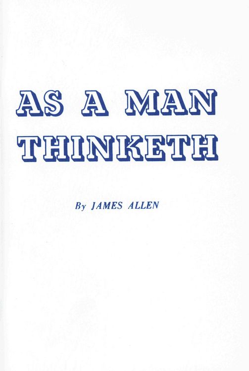 Produktbild: As a Man Thinketh