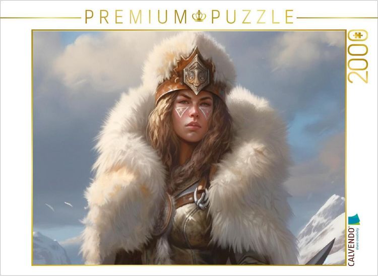 Produktbild: CALVENDO Puzzle Kriegerin in Fellkleidung | 2000 Teile Lege-Gr&ouml;&szlig;e 90x67cm Foto-Puzzle f&uuml;r gl&uuml;ckliche Stunden