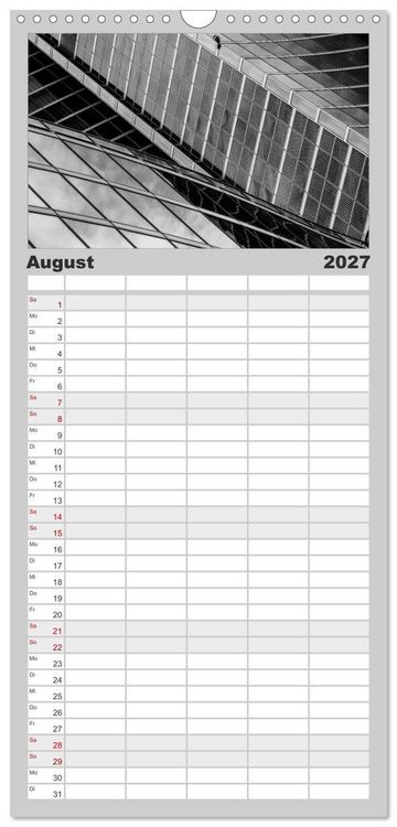 Produktbild: Familienplaner 2027 - Architektur - Fassaden im Detail 2027 mit 5 Spalten (Wandkalender, 21 x 45 cm) CALVENDO