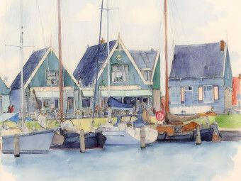 Produktbild: CALVENDO Puzzle Hafen Marken | 1000 Teile Lege-Gr&ouml;&szlig;e 64x48cm Foto-Puzzle f&uuml;r gl&uuml;ckliche Stunden