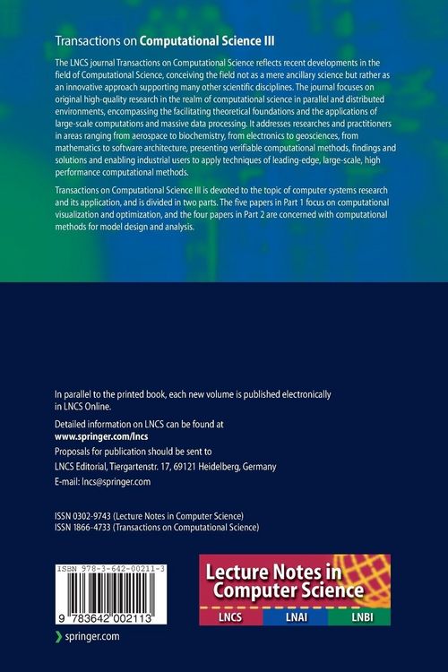 Produktbild: Transactions on Computational Science III