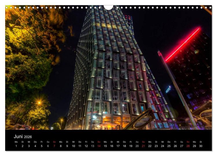 Produktbild: Hamburg - Lichter der Nacht (Wandkalender 2026 DIN A3 quer), CALVENDO Monatskalender