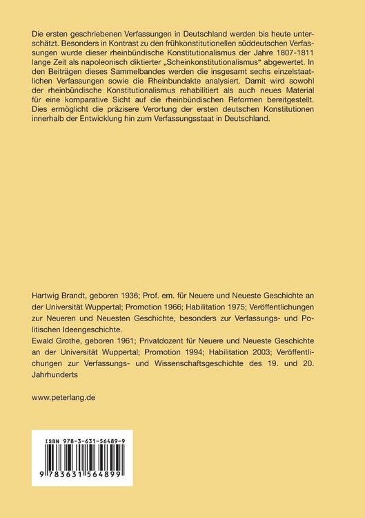 Produktbild: Rheinb&uuml;ndischer Konstitutionalismus
