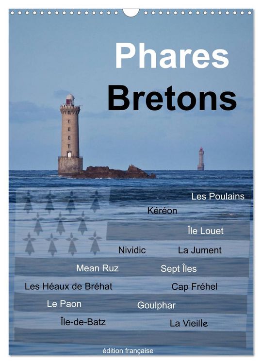 Produktbild: Phares Bretons (Calendrier mural 2026 DIN A3 horizontal), CALVENDO calendrier mensuel