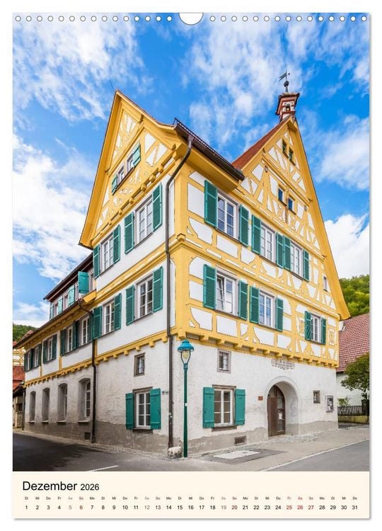 Produktbild: T&Uuml;BINGEN UND BLAUBEUREN Historische Schw&auml;bische Alb (Wandkalender 2026 DIN A3 hoch), CALVENDO Monatskalender