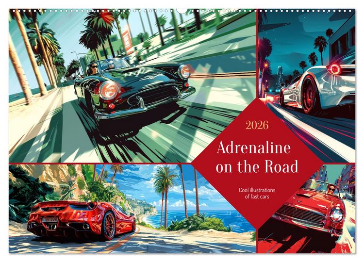 Produktbild: Adrenaline on the Road (Wall Calendar 2026 DIN A2 landscape), CALVENDO 12 Month Wall Calendar