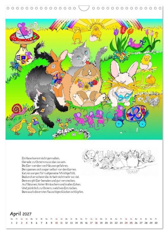Produktbild: Ein phantastischer Katzenkalender: Magisches Katzenland (Wandkalender 2027 DIN A3 hoch), CALVENDO Monatskalender