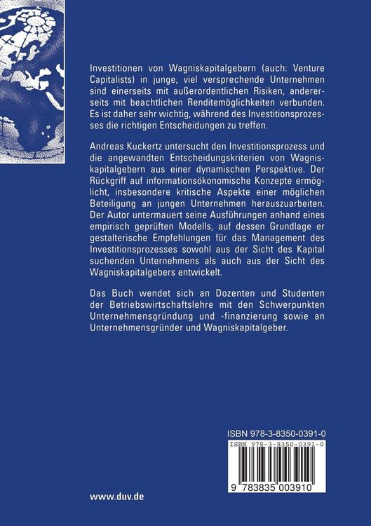 Produktbild: Der Beteiligungsprozess bei Wagniskapitalfinanzierungen