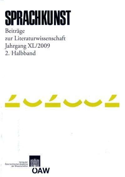 Produktbild: Sprachkunst. Beitr&auml;ge zur Literaturwissenschaft / Jahrgang XL/2009 2. Halbband