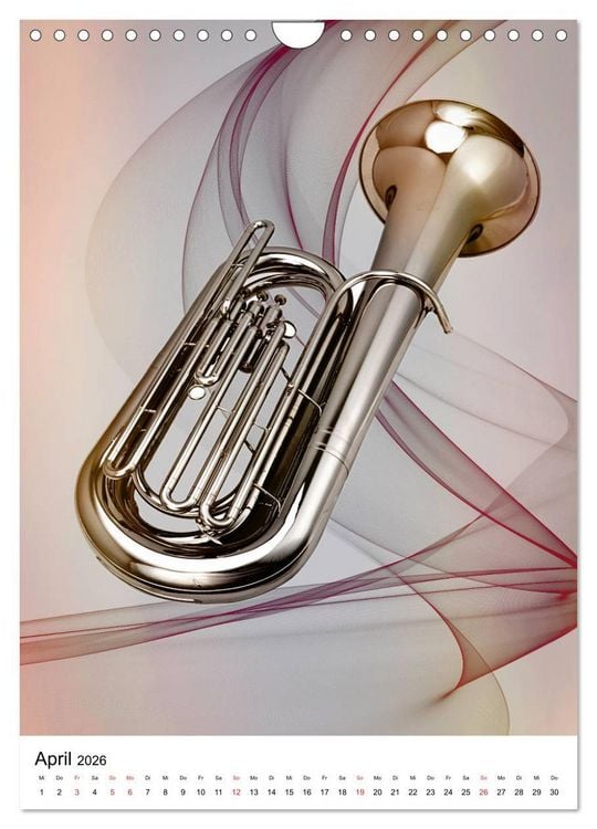 Produktbild: Musik Blasinstrumente (Wandkalender 2026 DIN A4 hoch), CALVENDO Monatskalender