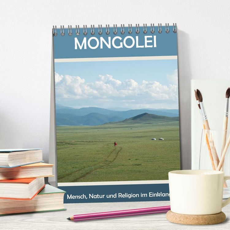 Produktbild: Mongolei - Mensch, Natur und Religion im Einklang (Tischkalender 2026 DIN A5 hoch), CALVENDO Monatskalender