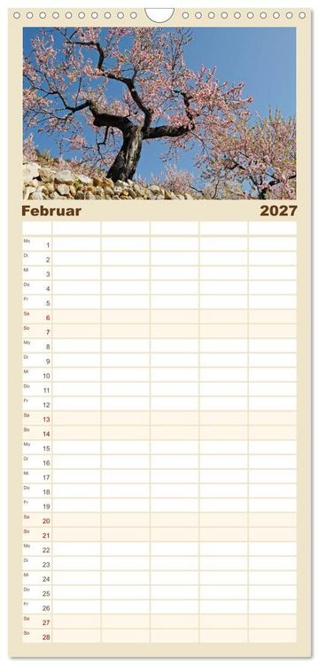 Produktbild: Familienplaner 2027 - Costa Blanca - Spaniens wei&szlig;e K&uuml;ste mit 5 Spalten (Wandkalender, 21 x 45 cm) CALVENDO