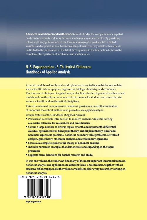 Produktbild: Handbook of Applied Analysis