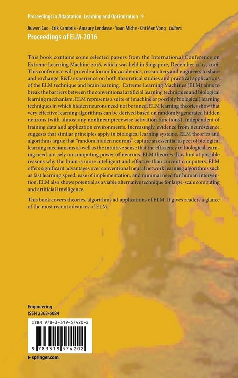 Produktbild: Proceedings of ELM-2016