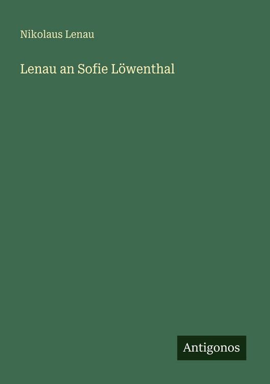 Produktbild: Lenau an Sofie L&ouml;wenthal