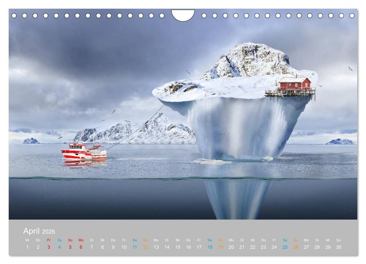 Produktbild: Fantastisch und surreal - Landschaften (Wandkalender 2026 DIN A4 quer), CALVENDO Monatskalender