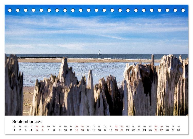 Produktbild: Norderney Paradies in der Nordsee (Tischkalender 2026 DIN A5 quer), CALVENDO Monatskalender