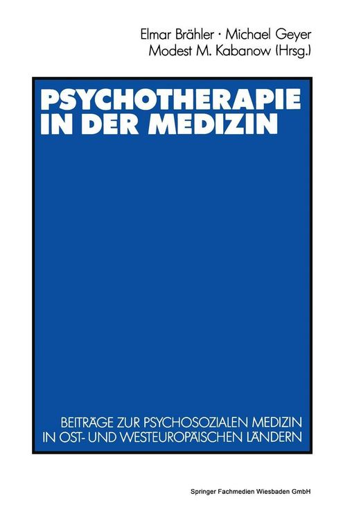 Produktbild: Psychotherapie in der Medizin