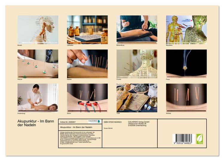 Produktbild: Akupunktur - Im Bann der Nadeln (hochwertiger Premium Wandkalender 2026 DIN A2 quer), Kunstdruck in Hochglanz
