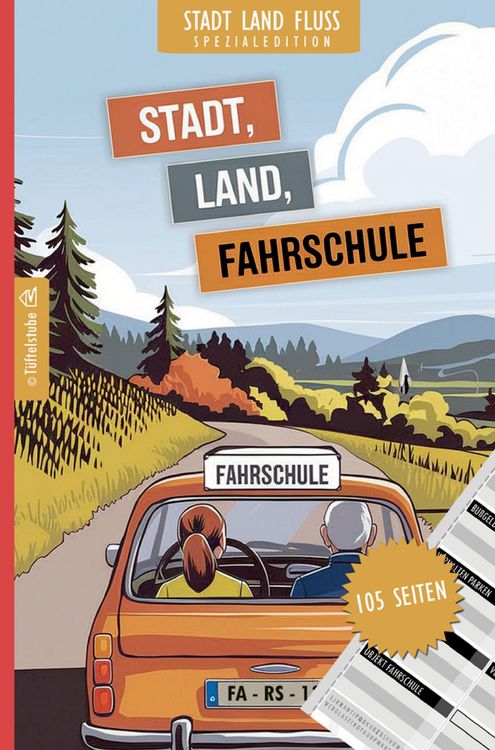 Produktbild: Stadt, Land, Fahrschule - 105 Seiten - Stadt-Land-Fluss-Spezialedition f&uuml;r Fahrsch&uuml;ler