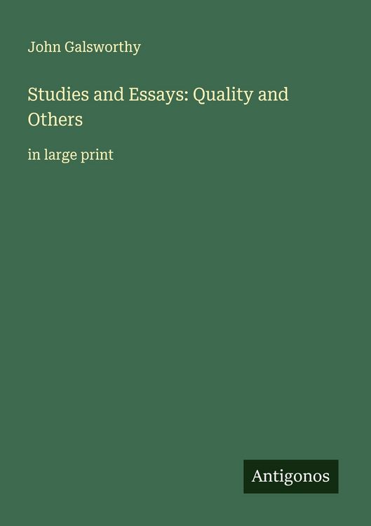 Produktbild: Studies and Essays: Quality and Others