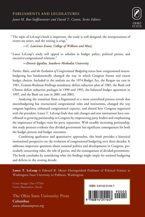 Produktbild: Parties, Rules, and the Evolution of Congressional Budgeting