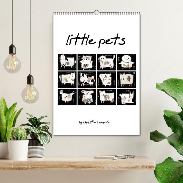 Produktbild: little pets (Wandkalender 2026 DIN A2 hoch), CALVENDO Monatskalender