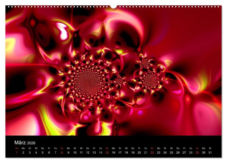 Produktbild: Fraktale Welten 2 (Wandkalender 2026 DIN A2 quer), CALVENDO Monatskalender