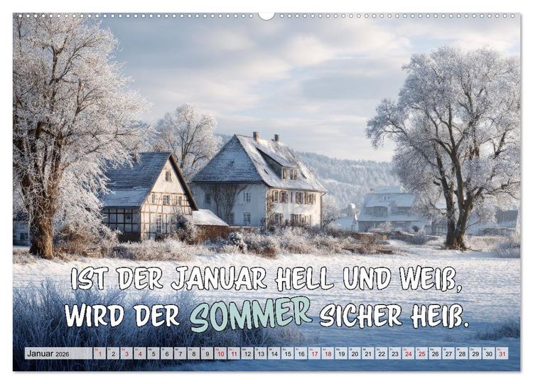 Produktbild: Bauernweisheiten - Stimmen der Natur (hochwertiger Premium Wandkalender 2026 DIN A2 quer), Kunstdruck in Hochglanz